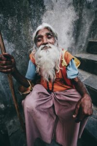 Elderly man symbolizing wisdom and longevity